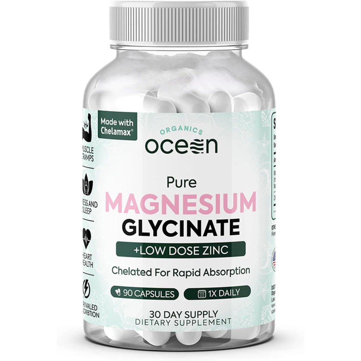 Pure Magnesium Glycinate (90 Capsules)